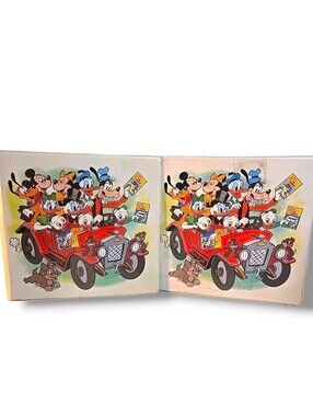 Walt Disney's Take-a-tape Along Disneyland Records Book And Cassette 2 Sets